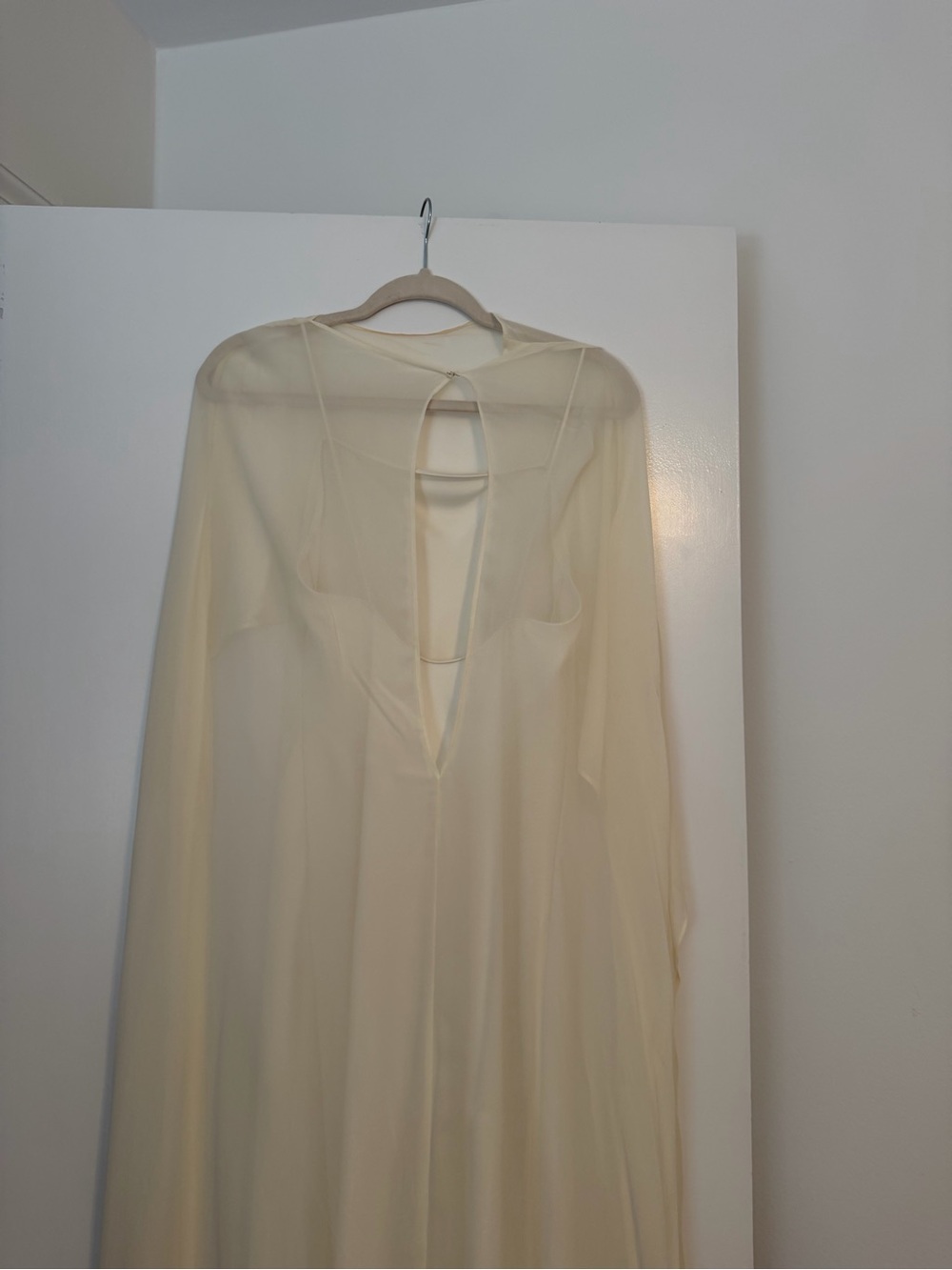 L'Academie White Cape-Overlay Maxi Dress - Picture 9 of 16